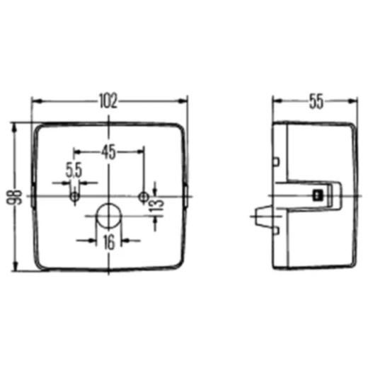 Heckleuchte Schluss-Brems-Blink-Kennzeichenleuchte links/rechts