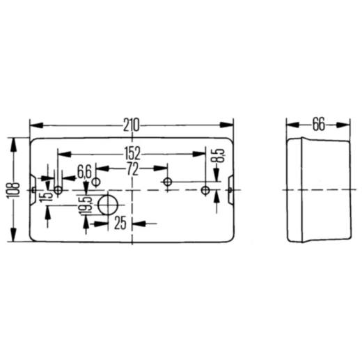 Hella Heckleuchte links für Motorräder 1025709_0