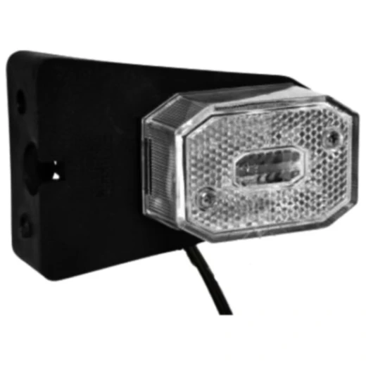 Positionsleuchte für Anhänger weiß LED M 0.5 Meter + Halter