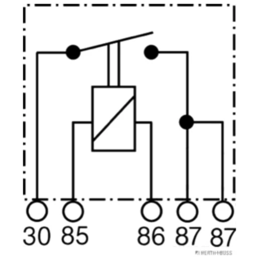 Arbeitsstromrelais ID 12V 30A 5 - polig Alternative: 7060099 pa