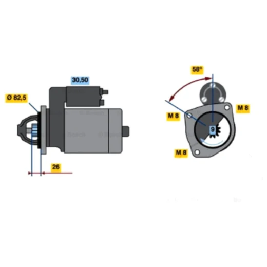 Anlasser für Motorrad Bosch