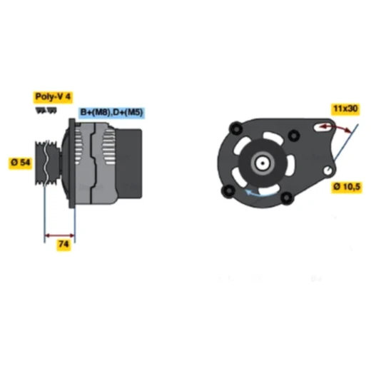 Lichtmaschine für Fiat PUNTO 85 Austauschteil