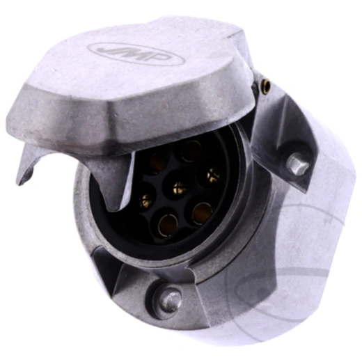 Steckdose 7-polig 12V Aluminium mit NSL-Abschaltkontakt