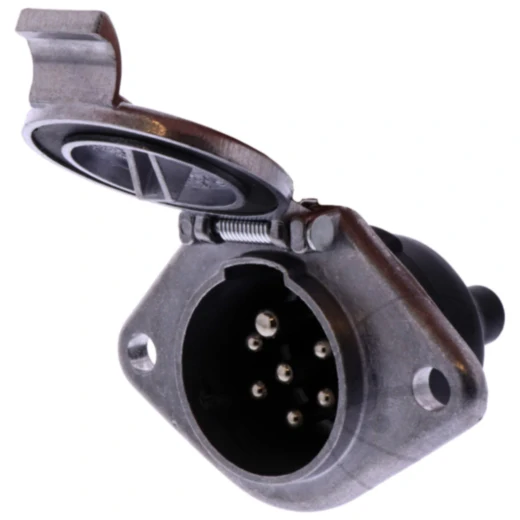 Steckdose 7-polig 24V Alu Schraubanschluss für Motorräder_0