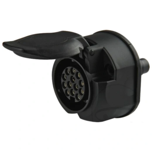 Steckdose 13-polig 12V ID mit Nebelschlussleuchte und Gummidichtung