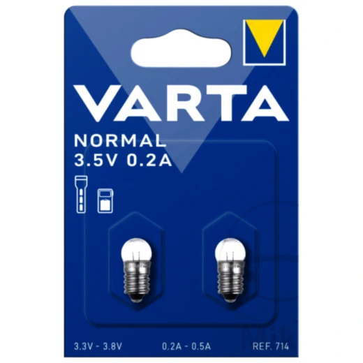 BULB FOR TORCH 3.5V TWIN BLISTER PACK VARTA 714