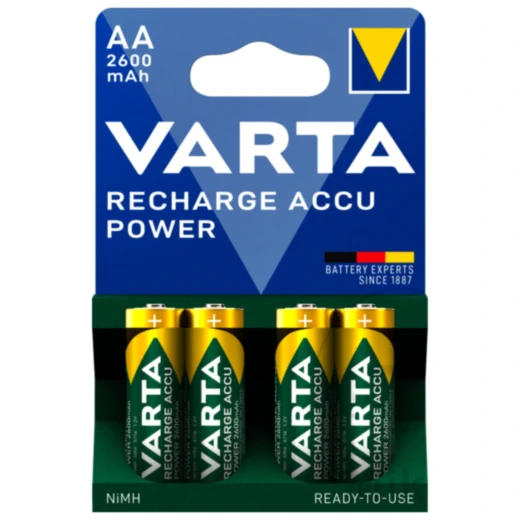 VARTA Recharge Accu Power AA 2600 Batterien 4er Blister