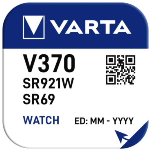 V370 VARTA Gerätebatterie 1er Blister Silver