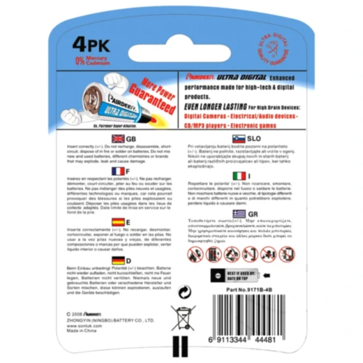 Pairdeer Ultra Digital Alkaline AA Batterien 4er Blister_0