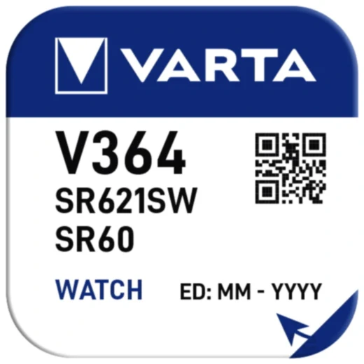 VARTA Uhrenbatterie V364 1er Blister