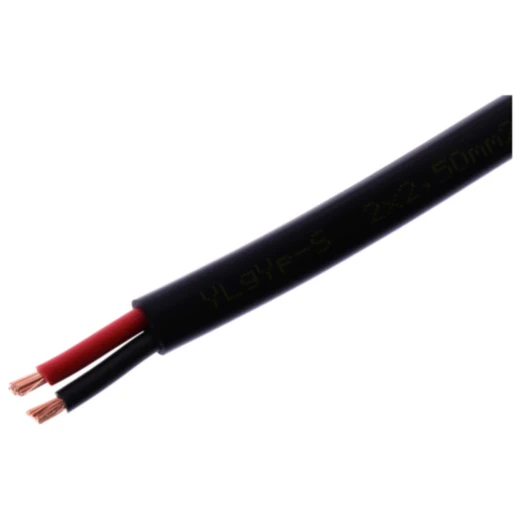 Kabel FLYY 2X2.5 Schwarz – 5 Meter Fahrzeugleitung