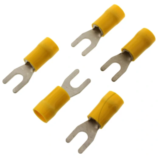 Gabel-Kabelschuh M4 für Querschnitt 4.0-6.0 mm² isoliert JMP