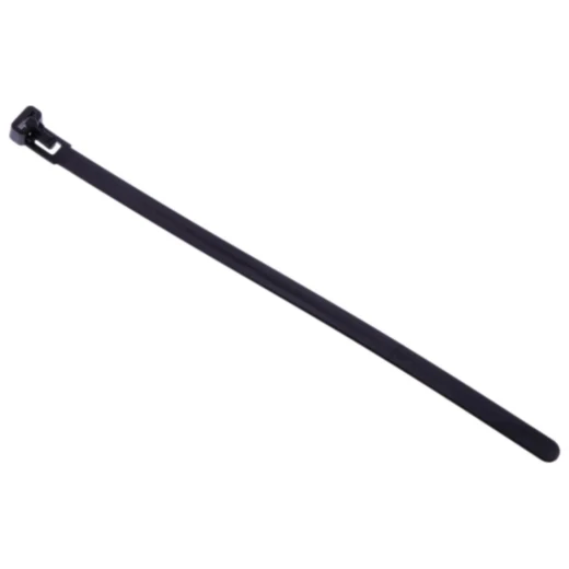 Kabelbinder 7.6x200 mm schwarz wiederverschließbar, Packung 10 Stück