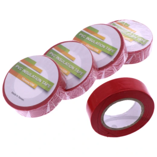 Isolierband rot 10m - Packung 5 Stück