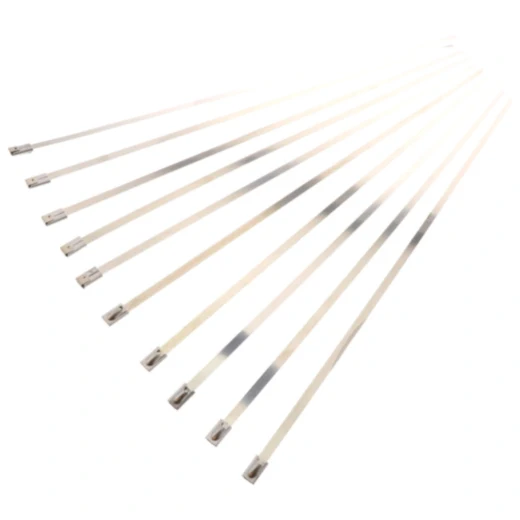 Kabelbinder Edelstahl 4,5x370 mm, wiederverwendbar, 10 Stück