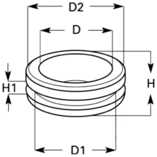 Kabeltülle doppelseitig 10x13x18 mm für Motorräder_0