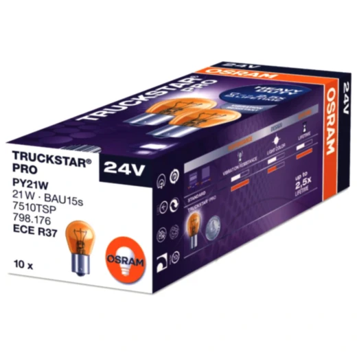 Lampe 24V21W BAU15S Osram Truckstar pro