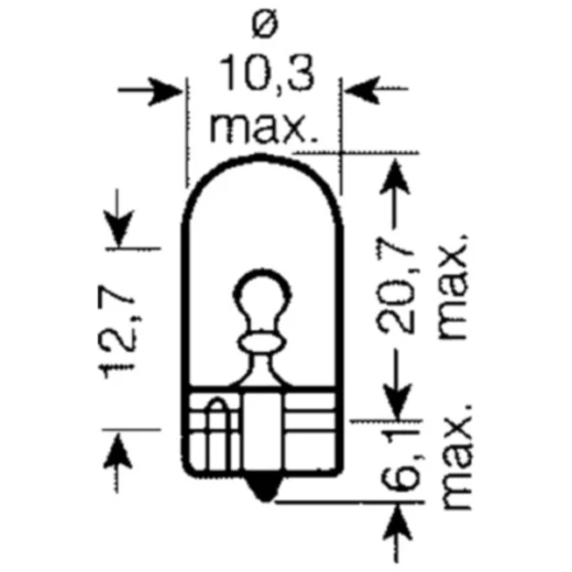Lampe 12V3W W2.1X9.5D für Motorräder_0