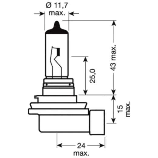 Lampe H8 12V35W Osram 1BLI 1590367 passend für: Gilera Runner,