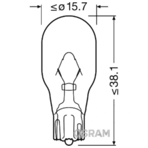 OSRAM Glühlampe 12V 16W W2.1X9.5 für Blinkleuchte_0