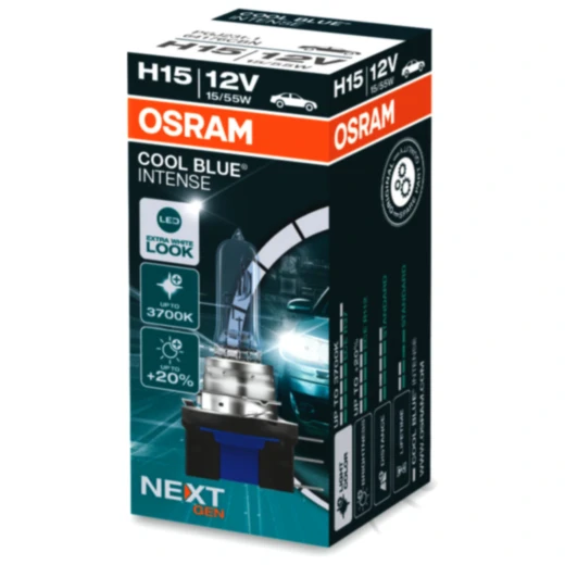 Lampe H15 12V 15/55W Osram Cool Blue Intense Nex GEN