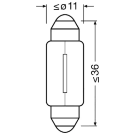 Soffittenlampe 12V 5W SV8.5-8 OSRAM für verschiedene Anwendunge