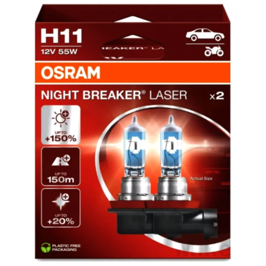 H11 Duobox 12V55W OSRAM Night Breaker Laser