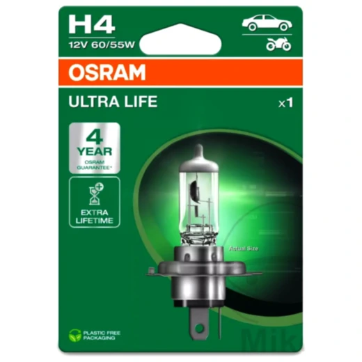 Lampe H4 12V55/60W für OSRAM Ultra Life