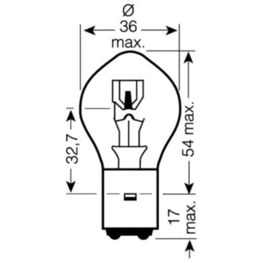 Lampe 12V35/35 Watt BA20D JMP Inhalt 1 Stück passend für: Yamah