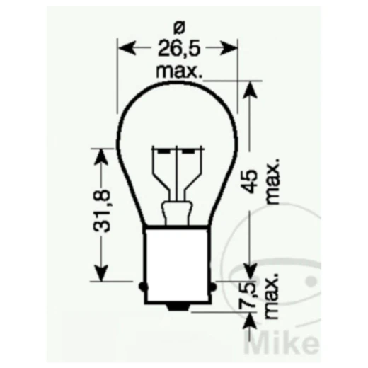 Lampe 6V21W BA15S JMP Alternative: 7050857 Inhalt 10 Stück pass