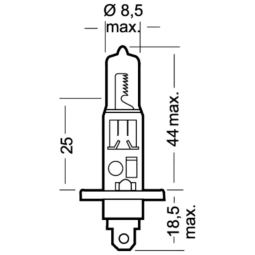 Lampe H1 12V55W Osram JMP 1590093 Alternative: 1590364 passend