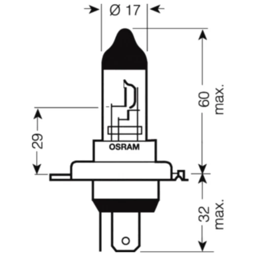 OSRAM H4 Lampe 24V 75/70W für Motorräder_0