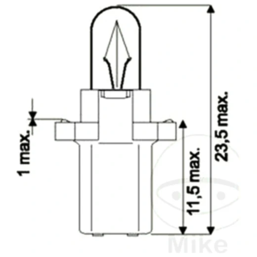 Lampe 12V1. 2W B8. 3D JMP Inhalt 1 Stück passend für: Yamaha YF