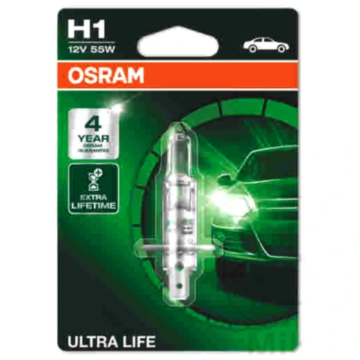 Lampe H1 12V55W 1 Blister Osram Ultra Life Alternative: 1591601 passend für: Kawasaki ZX - 7R, ZXR, ZX - 7RR