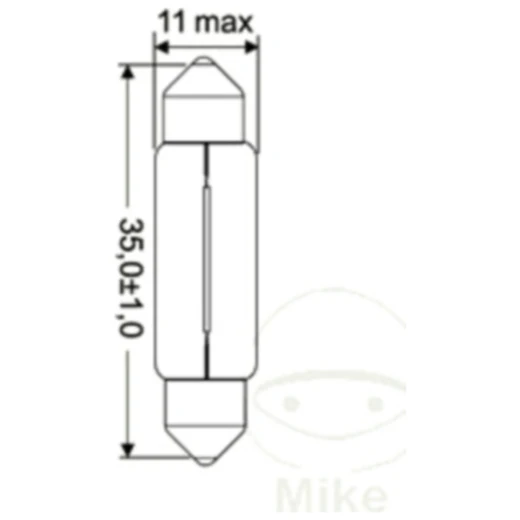 BULB 6V 5W SV 8.5-8 JMP 10 PCS für Motorräder_0