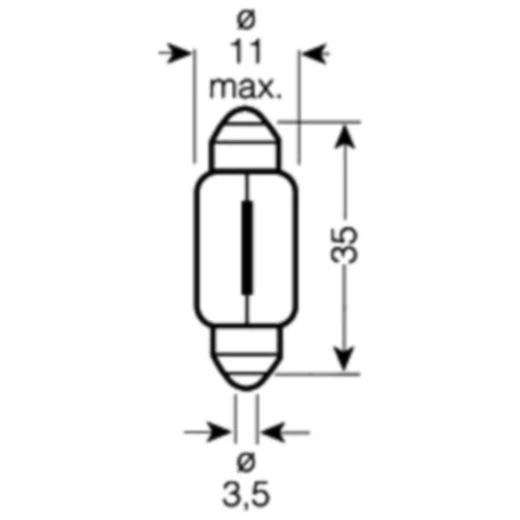 OSRAM Soffittenlampe 12V/6W SV8.5-8_1