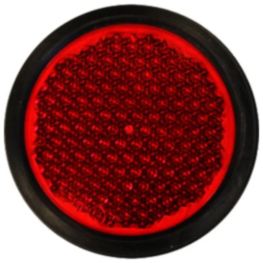 Runder roter Rückstrahler für Motorräder