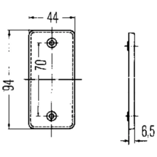 Rückstrahler eckig gelb für Motorräder_0