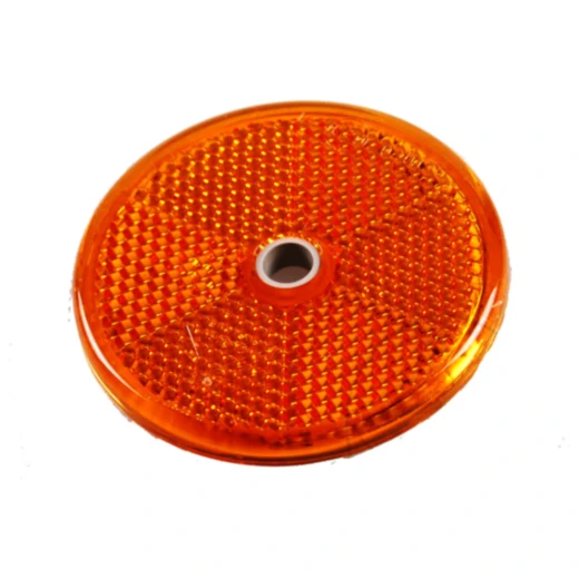 Rückstrahler rund gelb für Motorräder