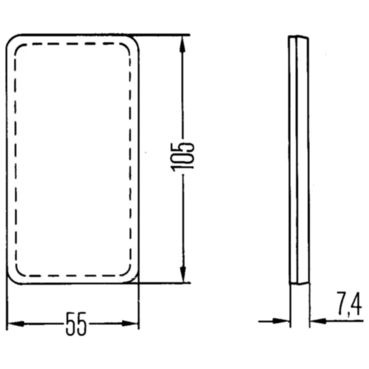 Rückstrahler, selbstklebend, viereckig_0