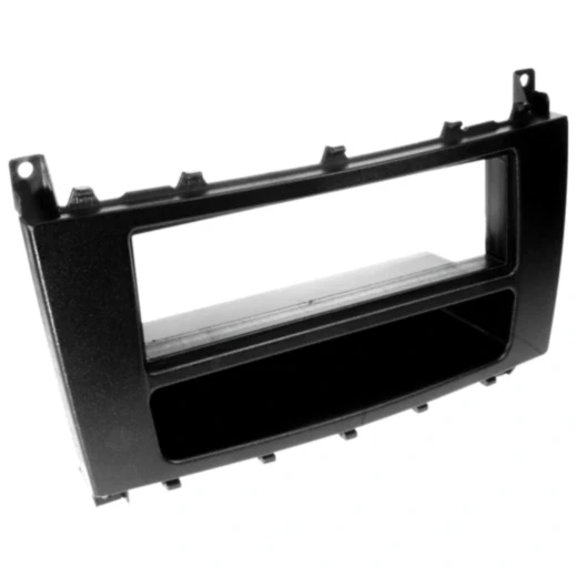 Radioblende 1-DIN schwarz mit Ablagefach für Mercedes