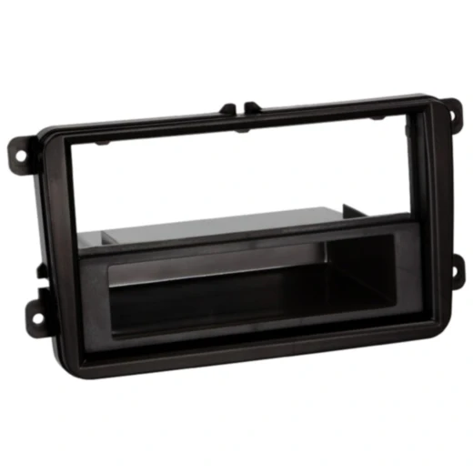 Radioblende 2-DIN schwarz mit Ablagefach für Seat, Skoda, VW