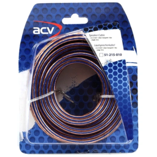 Lautsprecherkabel 2X1.5 10 M transparent/blau