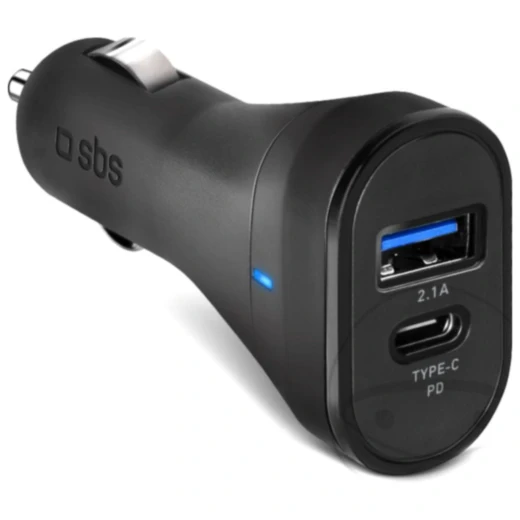 USB KFZ-Ladeadapter mit 3A Typ-C und 2.1A USB-Ausgang