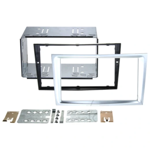 Radioblende 2-DIN für Opel Astra / Corsa D / Zafira matt-chrom