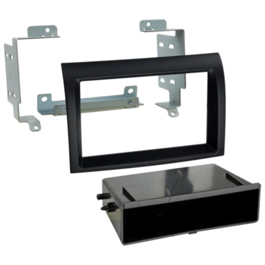 Radioblende 2-DIN schwarz mit Fach für Citroen/Fiat/Opel/Peugeot