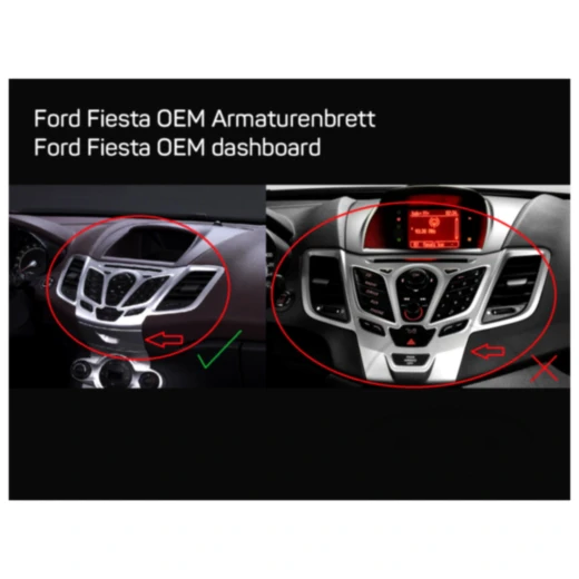 Radioblende 2-DIN für Ford Fiesta schwarz_0