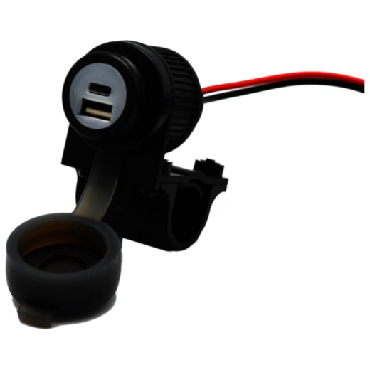 Doppel-USB Steckdose für Motorräder mit Quick Charge 3.0