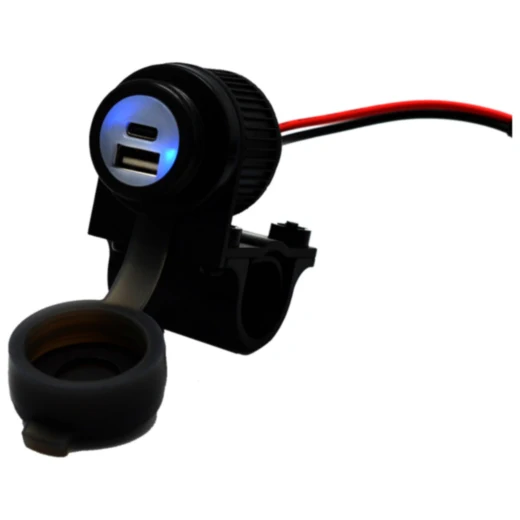 Doppel-USB Steckdose für Motorräder mit Quick Charge 3.0_1