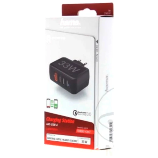 Ladegerät 230V Hama 4-Fach QC 3.0 USB 3A 33W Ladegerät für Smar